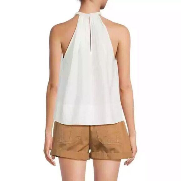 ALC Reina Crochet Neck Tank Top Sz 10 Viscose Cotton Linen Blend Sleeveless - Picture 4 of 8